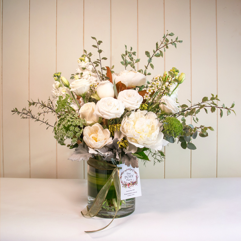 White & Green Posy