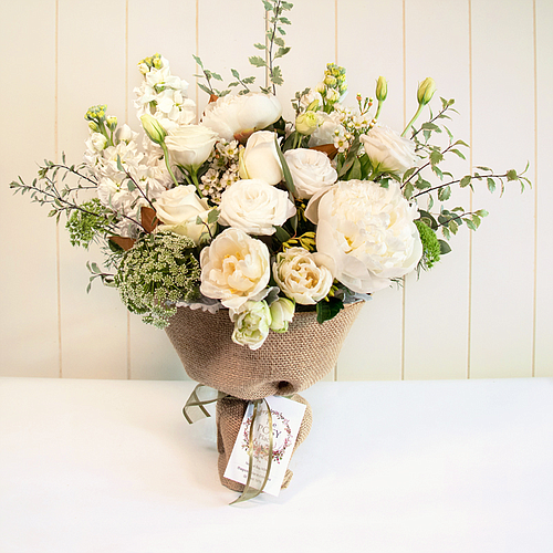 White & Green Posy